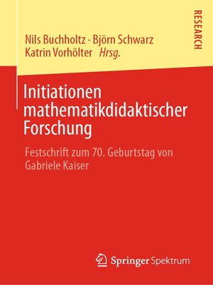 cover image of Initiationen mathematikdidaktischer Forschung